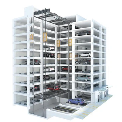 Szekrény típusú automatizált parkolórendszer